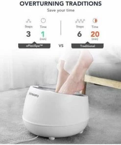 NAIPO SFS-101 OFlexiSpa Steam Foot Spa Bath Massager Met Elektrische Rollers, 3 Verwarmingsniveaus En 2 Intensiteiten Voor Voetreflexologie, 3 Instelbare Timers, Kalmeert Vermoeide Voeten, Waterbesparend -KLASVSA Verkoop 550x536 20
