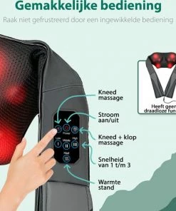 WeRelieff Shiatsu Massagekussen Met Warmte - Kussen Met 2 Soorten Nekmassage – Massage Apparaat Voor Nek En Schouder -KLASVSA Verkoop 550x536