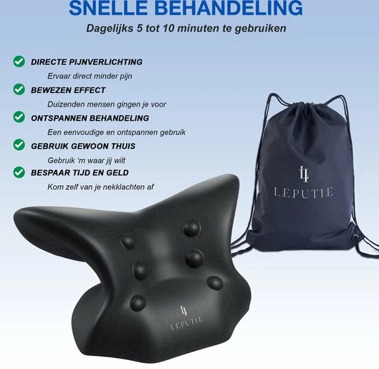 Leputie Nekstretcher - Massage Apparaat - Nekmassage Apparaat - Nekkussen - Massagekussen - Neckstretcher - Incl. E-Book - Zwart Leputie Nekstretcher - Massage Apparaat - Nekmassage Apparaat - Nekkussen - Massagekussen - Neckstretcher - Incl. E-Book - Zwart -KLASVSA Verkoop 550x536 4