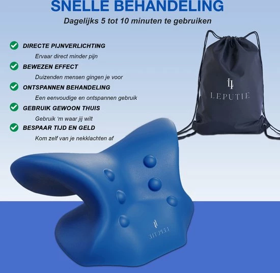 Leputie Massagekussen - Nekstretcher - Nekmassage Apparaat - Nekkussen - Neckstretcher Voor Nek- En Rugklachten - Incl. E-Book - Blauw - Black Friday 2022 8 Leputie Massagekussen - Nekstretcher - Nekmassage Apparaat - Nekkussen - Neckstretcher Voor Nek- En Rugklachten - Incl. E-Book - Blauw - Black Friday 2022 - Afbeelding 8
