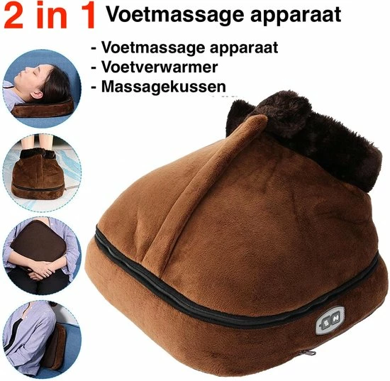 J&J Comfort Goods Voetmassage Apparaat En Massagekussen Ineen- Warmtefunctie - Shiatsu Massage - Nekmassage Apparaat - 1 J&J Comfort Goods Voetmassage Apparaat En Massagekussen Ineen- Warmtefunctie - Shiatsu Massage - Nekmassage Apparaat -