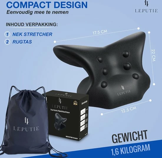 Leputie Nekstretcher - Massage Apparaat - Nekmassage Apparaat - Nekkussen - Massagekussen - Neckstretcher - Incl. E-Book - Zwart Leputie Nekstretcher - Massage Apparaat - Nekmassage Apparaat - Nekkussen - Massagekussen - Neckstretcher - Incl. E-Book - Zwart -KLASVSA Verkoop 550x537 2