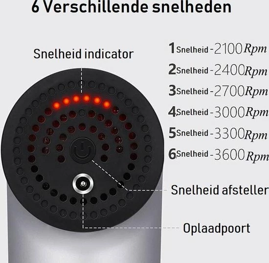 Qualitech Massage Gun - Theragun - Hypervolt - Relax And Massage - Spierherstel - Massageapparaat - Draadloos En Oplaadbaar ? Ontspan En Verzorg Spieren ? Spierontspanner ? Geschikt Voor Herstel ? 4 Massagekoppen Met 6 Standen 5 Qualitech Massage Gun - Theragun - Hypervolt - Relax And Massage - Spierherstel - Massageapparaat - Draadloos En Oplaadbaar ? Ontspan En Verzorg Spieren ? Spierontspanner ? Geschikt Voor Herstel ? 4 Massagekoppen Met 6 Standen - Afbeelding 5