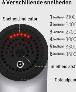 Facial Gun Fascial Gun - Massage Gun - Zwart - 4 Opzetstukken - Stille En Lange Batterijduur - Massagegun Spier Massage - Stress Relief - Spierherstel - 2000mAh Batterij - Relax Massage - Draadloos - Mini Massage - Oplaadbaar - Massage Pistool - Massageapparaat -KLASVSA Verkoop 550x537 8