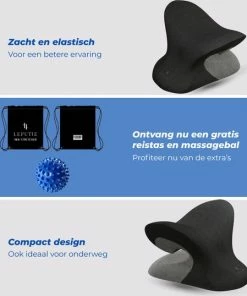 Leputie Massagekussen - Nekstretcher - Nekmassage Apparaat - Nekkussen - Voor Nek- En Rugklachten - Zwart - Incl. E-Book - Black Friday 2022 -KLASVSA Verkoop 550x538 2