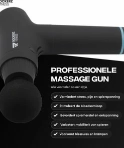Rockerz Fitness? Massage Gun - Sport En Relax Massage - Krachtig - Draadloos - Inclusief Koffer - Met 6 Opzetstukken - 30 Snelheden -KLASVSA Verkoop 550x538