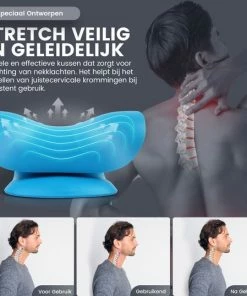 Apeiron Massagekussen - Voor Nek, Rug En Schouderpijn - Massagekussen - Nek Stretcher - Shiatsu Massagekussen - Massage Hoofdkussen - Nekmassage Apparaat - Nekkussen - Triggerpoint - Acupunctuur - Blauw -KLASVSA Verkoop 550x538 9