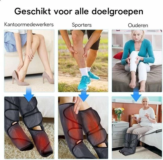 CINCOM® Professioneel Compressie Beenmassage Apparaat - Voetmassage Apparaat Bloedsomloop - Met Nederlandse Handleiding 12 CINCOM® Professioneel Compressie Beenmassage Apparaat - Voetmassage Apparaat Bloedsomloop - Met Nederlandse Handleiding - Afbeelding 12