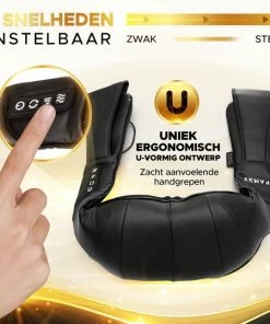 FAMBZ Sensational Shiatsu Massage Kussen Draadloos ( Zwart ) - 3 Snelheden Met Infrarood Warmtefunctie - Elektrisch Massagekussen - Nekmassage Apparaat - -KLASVSA Verkoop 550x539 15
