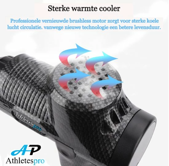 Massage Gun - AthletesPro Massage Pistool Apparaten - Massage Gun Met 6 Massagekoppen En Hard Case - Professioneel Massage Gun - 30 Vibratiestanden - Lange Batterijduur 6 Massage Gun - AthletesPro Massage Pistool Apparaten - Massage Gun Met 6 Massagekoppen En Hard Case - Professioneel Massage Gun - 30 Vibratiestanden - Lange Batterijduur - Afbeelding 6