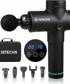 Jotechs Massage Gun - Massage Apparaat - Massage Pistool - Full Body - Sport En Relax Massage - Professioneel En Krachtig Massage Pistool - Professioneel 30 Standen - Massage Pistool - Incl. 6 Opzetstukken En Koffer