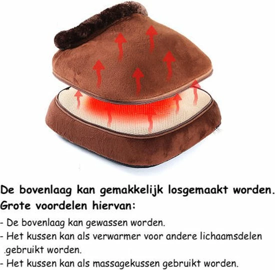 J&J Comfort Goods Voetmassage Apparaat En Massagekussen Ineen- Warmtefunctie - Shiatsu Massage - Nekmassage Apparaat - 9 J&J Comfort Goods Voetmassage Apparaat En Massagekussen Ineen- Warmtefunctie - Shiatsu Massage - Nekmassage Apparaat - - Afbeelding 9