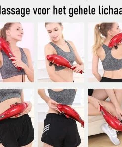 3S Com SScommerce - Spinsam 4-In-1 Massage Apparaat - Massage Gun - Sport Massage - Gehele Lichaam - Professioneel - Hypervolt - Dolfijn - Rood -KLASVSA Verkoop 550x540 8