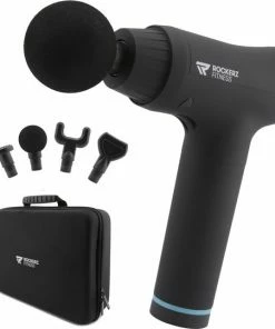 Rockerz Fitness? Massage Gun - Sport En Relax Massage - Krachtig - Draadloos - Inclusief Koffer - Met 6 Opzetstukken - 30 Snelheden