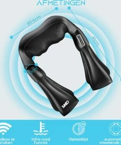 Sanbo Draadloos Massagekussen Met Draagtas WL30 - Warmtefunctie Met Infrarood - Nekmassage Apparaat - Shiatsu - Massageapparaten -KLASVSA Verkoop 550x543 1