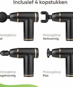 Lafe Massage Gun - Massage Apparaat - 4 Opzetstukken - 8 Standen -KLASVSA Verkoop 550x543 14