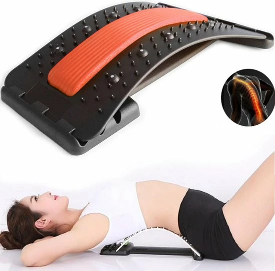 EarKings Backstretcher Massage Apparaat Met Zachte Massage Pads - Verstelbare Rugstretcher Voor Optimale Ontspanning - Rood 1 EarKings Backstretcher Massage Apparaat Met Zachte Massage Pads - Verstelbare Rugstretcher Voor Optimale Ontspanning - Rood