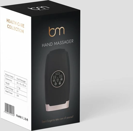 Bluemay Handmassage Apparaat - Massageapparaat - Reuma/RSI/Artrose & Gewrichtspijn - Handreflexologie - Draadloos - Zwart 4 Bluemay Handmassage Apparaat - Massageapparaat - Reuma/RSI/Artrose & Gewrichtspijn - Handreflexologie - Draadloos - Zwart - Afbeelding 4