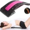 EarKings Backstretcher Massage Apparaat Met Zachte Massage Pads - Verstelbare Rugstretcher Voor Optimale Ontspanning - Roze