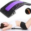 EarKings Backstretcher Massage Apparaat Met Zachte Massage Pads - Verstelbare Rugstretcher Voor Optimale Ontspanning - Paars