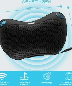 Sanbo Draadloos Massagekussen WL20 ? Massage Apparaten ? Warmte Functie Met Infrarood - Voor Thuis En Auto - Shiatsu 19 Sanbo Draadloos Massagekussen WL20 ? Massage Apparaten ? Warmte Functie Met Infrarood - Voor Thuis En Auto - Shiatsu -KLASVSA Verkoop 550x543 3