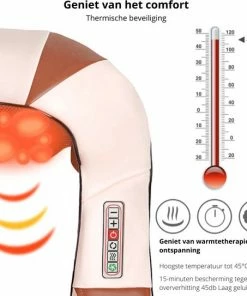 Lehiko Massagekussen - Nekmassage Apparaat - Nekkussen - Infrarood Kussen - Nekstretcher - Ontkenning - Voor Nek, Schouder En Rug Klachten - Zwart -KLASVSA Verkoop 550x543 9