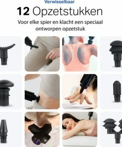 Vivid Green Massage Gun - Professioneel - Sport En Relax Massage - Draadloos - 12 Opzetstukken - Zwart -KLASVSA Verkoop 550x544 2