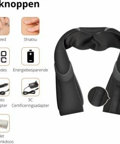 Lehiko Massagekussen - Nekmassage Apparaat - Nekkussen - Infrarood Kussen - Nekstretcher - Ontkenning - Voor Nek, Schouder En Rug Klachten - Zwart -KLASVSA Verkoop 550x546 15