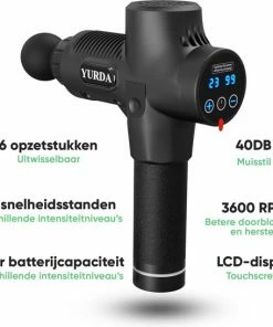 YURDA Professionele Massage Gun 30 Standen - Massage Apparaat - 6 Opzetstukken - Zwart 12 YURDA Professionele Massage Gun 30 Standen - Massage Apparaat - 6 Opzetstukken - Zwart -KLASVSA Verkoop 550x546