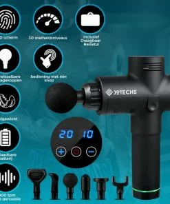 Jotechs Massage Gun - Massage Apparaat - Massage Pistool - Full Body - Sport En Relax Massage - Professioneel En Krachtig Massage Pistool - Professioneel 30 Standen - Massage Pistool - Incl. 6 Opzetstukken En Koffer -KLASVSA Verkoop 550x546 4