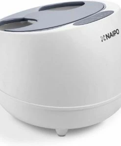 NAIPO SFS-101 OFlexiSpa Steam Foot Spa Bath Massager Met Elektrische Rollers, 3 Verwarmingsniveaus En 2 Intensiteiten Voor Voetreflexologie, 3 Instelbare Timers, Kalmeert Vermoeide Voeten, Waterbesparend