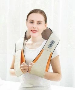 Merkloos Elektrisch Shiatsu Nek En Schouder Massage Kussen Met Arm Lussen ? Nekmassagekussen / Massager Met Kneedmassage Nekpijn - Apparaat Geschikt Voor Nek/Schouders/Rug/Benen/Voeten/Kuit - Incl. Auto Stekker -KLASVSA Verkoop 550x547 23
