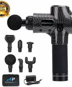Massage Gun - AthletesPro Massage Pistool Apparaten - Massage Gun Met 6 Massagekoppen En Hard Case - Professioneel Massage Gun - 30 Vibratiestanden - Lange Batterijduur