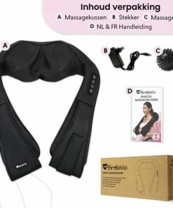 BrellaVio XL Draadloos Massage Kussen + Massagebal - Warmte Functie En Rugsluiting Voor Handsfree Gebruik - Shiatsu Apparaat Voor Nek/Schouder/Rug/Voeten 9 BrellaVio XL Draadloos Massage Kussen + Massagebal - Warmte Functie En Rugsluiting Voor Handsfree Gebruik - Shiatsu Apparaat Voor Nek/Schouder/Rug/Voeten -KLASVSA Verkoop 550x547 4