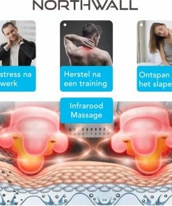 Northwall? Massagekussen Met Draagtas - Nekmassage Apparaat - Shiatsu Massage - Massage Kussen Nek En Rug - Massage Apparaat - Infrarood Massageapparaat -KLASVSA Verkoop 550x548 6