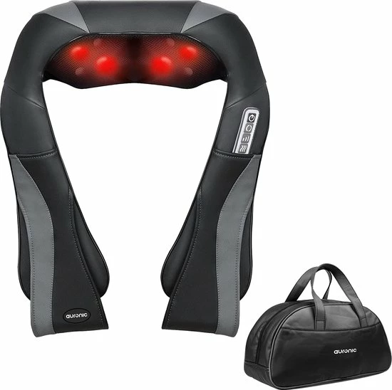 Auronic Massagekussen - Shiatsu - Elektrisch - met Warmtefunctie - Nek en Schouder - met Draagtas - Zwart Auronic Massagekussen - Shiatsu - Elektrisch - Met Warmtefunctie - Nek En Schouder - Met Draagtas - Zwart -KLASVSA Verkoop 550x548 7
