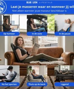 Blue Lion Lifestyle Blue Lion Rugmassage Kussen - Shiatsu Stoel Massagekussen - Massagestoel - Elektrisch Rug Massage Apparaat Tegen Rugpijn Met Warmte -KLASVSA Verkoop 550x549 12