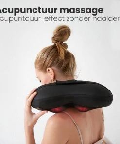 Auronic Draadloos Shiatsu Massagekussen - Elektrisch Nek En Rug Apparaat - Met Warmte Functie – Zwart -KLASVSA Verkoop 550x549 2