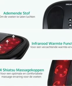 Dreaver Voetmassage Apparaat - 24 Shiatsu Massagekoppen - Infrarood Warmte Stand - Zwart 9 Dreaver Voetmassage Apparaat - 24 Shiatsu Massagekoppen - Infrarood Warmte Stand - Zwart -KLASVSA Verkoop 550x549 20