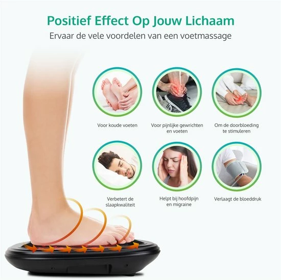 Dreaver Voetmassage Apparaat - 24 Shiatsu Massagekoppen - Infrarood Warmte Stand - Zwart 6 Dreaver Voetmassage Apparaat - 24 Shiatsu Massagekoppen - Infrarood Warmte Stand - Zwart - Afbeelding 6