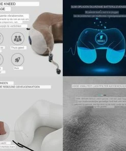 Its4all Massage Kussen - 3 Verwarmings Standen - Massage - Draagbaar - Nek Massage -KLASVSA Verkoop 550x549 36