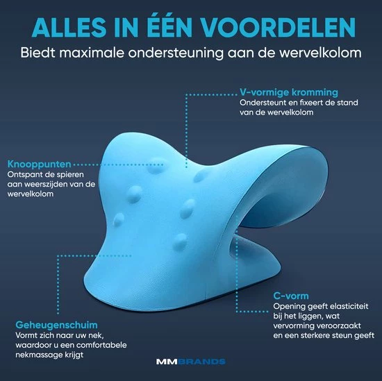 MM Brands Massagekussen - Nekstretcher - Nekmassage Kussen - Nekpijn En Rugklachten 5 MM Brands Massagekussen - Nekstretcher - Nekmassage Kussen - Nekpijn En Rugklachten - Afbeelding 5