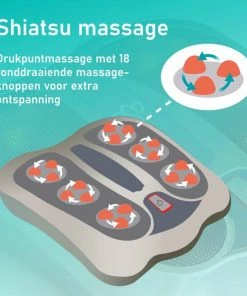 VIGOR LIFESTYLE GOODS Voetmassage Apparaat ? Ontspanning Door 18 Shiatsu Massagekoppen En Infrarood Warmte Stand - Wasbare Hoes ? Zwart -KLASVSA Verkoop 550x549 46