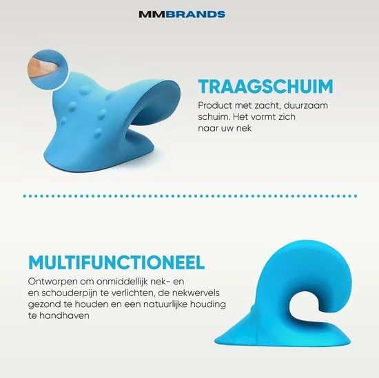 MM Brands Massagekussen - Nekstretcher - Nekmassage Kussen - Nekpijn En Rugklachten 8 MM Brands Massagekussen - Nekstretcher - Nekmassage Kussen - Nekpijn En Rugklachten - Afbeelding 8
