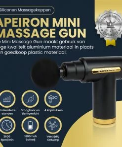 Apeiron Mini Massagegun - Sport En Relax Massage - Professioneel - Inclusief Koffer - 4 Opzetstukken - Massage Apparaat - Massage Pistool -KLASVSA Verkoop 550x550 1008
