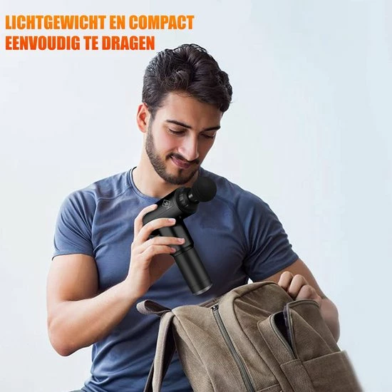 Marilo`s Marilo?s? Professionele Massage Gun ? Sport Massage Apparaat ? Incl. Opbergtas Zwart 4 Marilo`s Marilo?s? Professionele Massage Gun ? Sport Massage Apparaat ? Incl. Opbergtas Zwart - Afbeelding 4