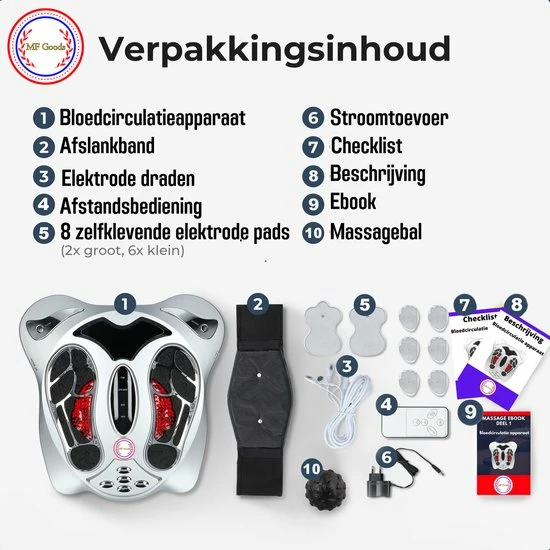 MF Goods Bloedcirculatieapparaat Luxe Totaalpakket - Voetmassage Apparaat Bloedsomloop - Tens Apparaat - Ems Apparaat - Riem Ems - Infraroodlamp - Plasma Afvoer Bloed 5 MF Goods Bloedcirculatieapparaat Luxe Totaalpakket - Voetmassage Apparaat Bloedsomloop - Tens Apparaat - Ems Apparaat - Riem Ems - Infraroodlamp - Plasma Afvoer Bloed - Afbeelding 5
