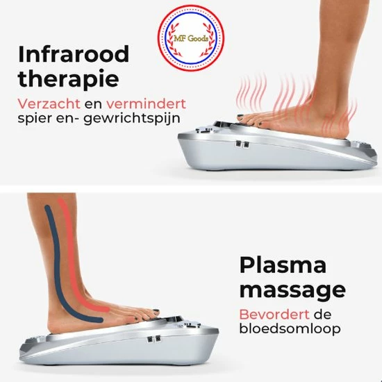 MF Goods Bloedcirculatieapparaat Luxe Totaalpakket - Voetmassage Apparaat Bloedsomloop - Tens Apparaat - Ems Apparaat - Riem Ems - Infraroodlamp - Plasma Afvoer Bloed 8 MF Goods Bloedcirculatieapparaat Luxe Totaalpakket - Voetmassage Apparaat Bloedsomloop - Tens Apparaat - Ems Apparaat - Riem Ems - Infraroodlamp - Plasma Afvoer Bloed - Afbeelding 8
