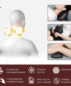 Synthesa Draadloos Massagekussen Met Warmtefunctie - Incl. Autolader - Nekmassage Apparaat - Shiatsu Massage 5 Synthesa Draadloos Massagekussen Met Warmtefunctie - Incl. Autolader - Nekmassage Apparaat - Shiatsu Massage -KLASVSA Verkoop 550x550 1126