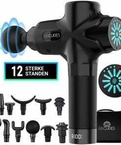 RECURES Massage Gun Professioneel - Spierstimulatie - Massage Apparaten - Massagegun - Massage Gun Apparaat - 12 Koppen - Black Friday 2022